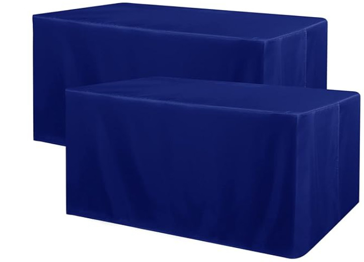 One Table Clothes for 6 Foot Rectangle Tables - Water Resistant Fabric Poly