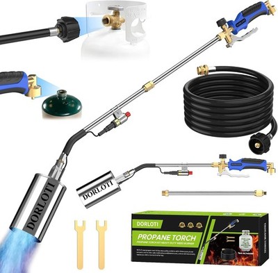 Propane Torch Weed Burner Kit 12.5FT Hose Heavy Duty Blow Torch Flamethrower