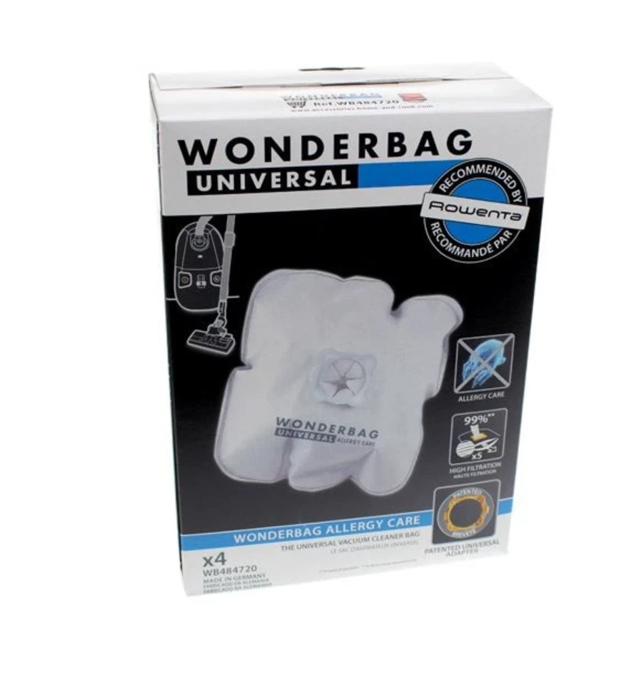 Wonderbag WB484720 - 4 Sacs aspirateur Endura pour Rowenta et autres - Photo 1/1