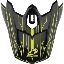 EVS   Visor T3 Pinner , Black/Hi Viz Yellow-Open Box