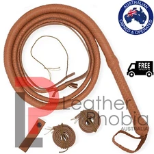 Bull Whip 04 feet long 16 strands Genuine Real Cow Leather Stock Whip Heavy Whip