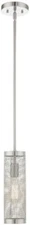 Livex Lighting 46211-91   1 Light Brushed Nickel Pendant 