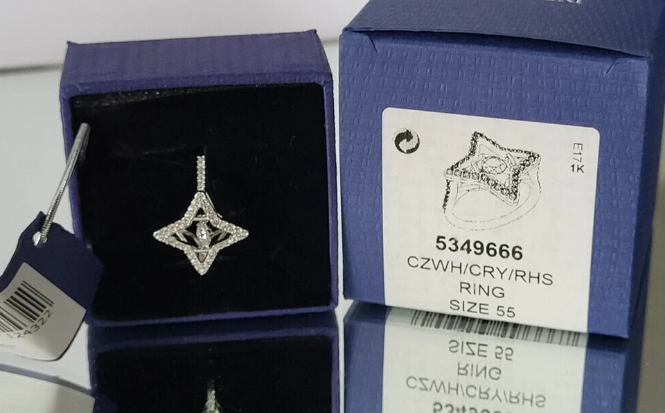 Swarovski Sparkling Dance Star Weiss Ring Fingerring Gr 55 5349666 NEU OVP NEW