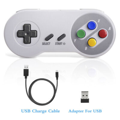 2.4GHz Wireless USB SNES Retro Controller Gamepad for PC MAC Linux  Raspberry Pi