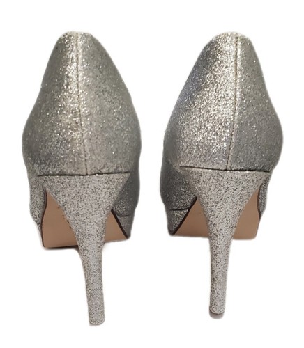 Bombas de zapatos de tacón alto con plataforma brillante Heart in D talla 6 *NUEVO SIN CAJA* - Imagen 6 de 8