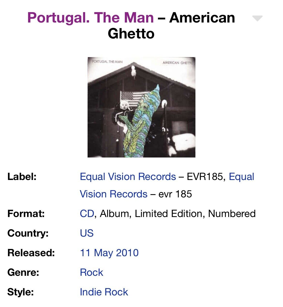 PORTUGAL THE MAN - American Ghetto -  Music