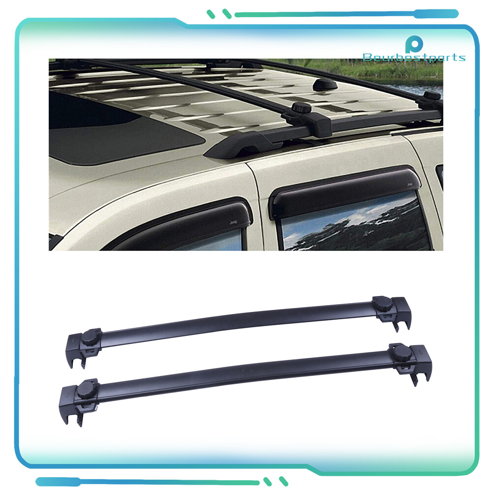 Cross Bar Set For 2007-2015 Jeep Patriot Roof Rack Black Luggage
