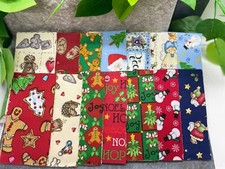 28 PC 14 Designs-2.5x10" Strips 2 Each Christmas Fabric Free Ship CS1272