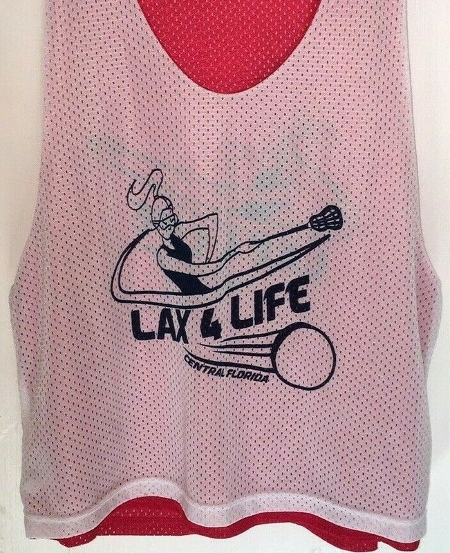 Ladies LAX 4 LIFE CENTRAL FLORIDA LACROSSE JERSEY Rare Pinnie GIRL Women's 