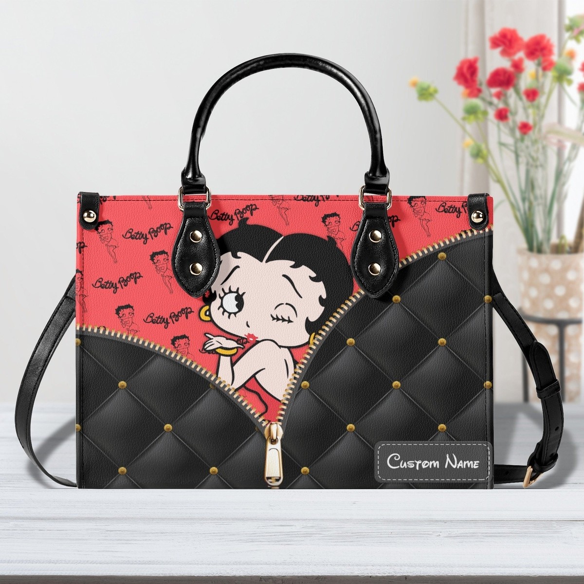 Betty Boop Black and red Sling bag New Betty Boop crossbody love heart bag purse | Mercari main image 3