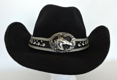 Fur Felt Shapeable Hat w Horse Head and 