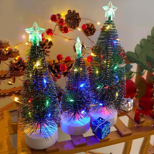 Tavolo Piccolo Albero di Natale Artificiale Mini con Luci LED Ornamenti Natale - Foto 4 di 14