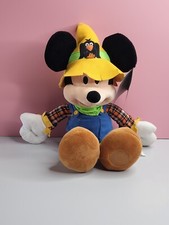 Disney's Mickey Mouse Scarecrow Plush with Blue Overalls 14" with Tag