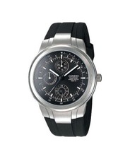 Casio EF305-1AV, Edifice Watch, Black Dial, Resin Band, Day/Date, Multi Dial