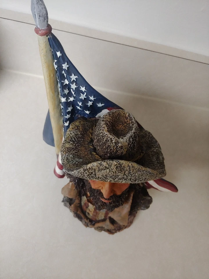 树脂美国索尔格旗爱国者礼物人偶架收藏品11.5 x 9 — 第 3/4 张图片