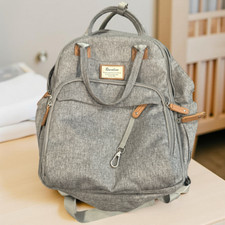 Ruvalino Backpack Baby Diaper Bag Maternity Mom Gear Pockets Travel Gray YW168