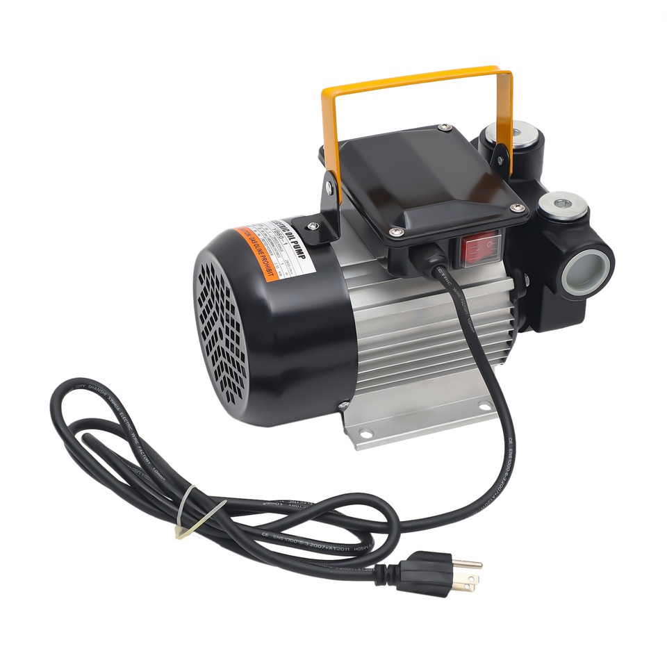 550W 110V Electric Oil Fuel Diesel Gas Transfer Pump W/Meter Hose with ...