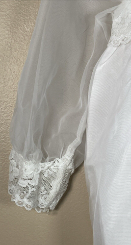 Vintage Girls White Frilly White Lace Party Dress Union Label 60s 70s Size 5 - Picture 6 of 20