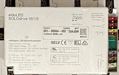 NEW eldoLED SOLOdrive 561/S Intelligent LED Driver / Controller