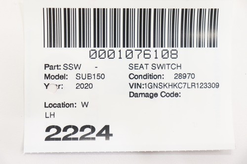2015 - 2020 CHEVROLET SUBURBAN FRONT LEFT SIDE SEAT ADJUST CONTROL SWITCH OEM - Picture 12 of 12
