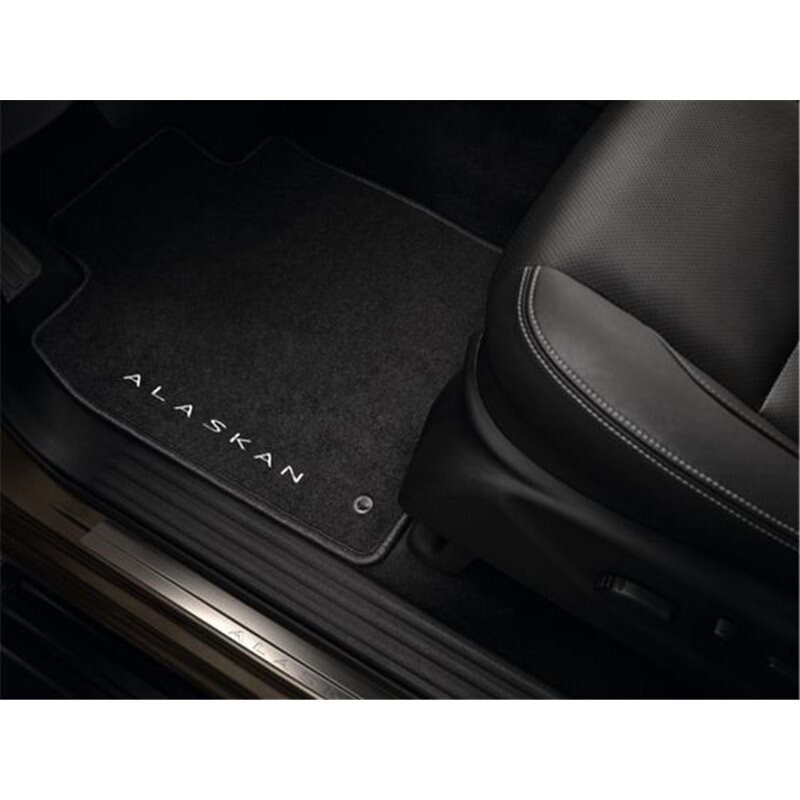 Tapis de sol Renault Alaskan en velours noir - Jeu complet de 4 pièces sur mesure