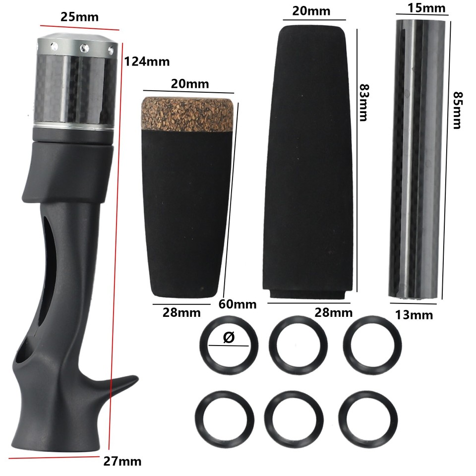 Fade Resistant ACS Plastic Reel Rear Grip EVA Handle for Fishing Rod