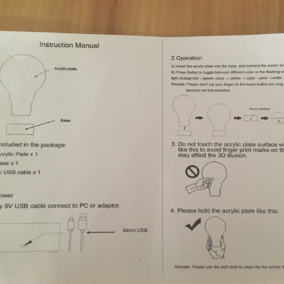 Lampada Notturna 3D Uss Enterprise - LED 7 Colori, Touch, Alimentazione USB - Foto 3