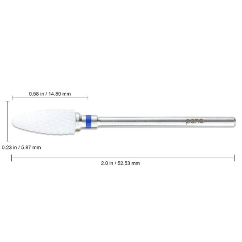 Profesional Alta Calidad 0.2cm Vástago Tamaño Blanco Llama Cerámica Uña Broca - Imagen 2 de 6