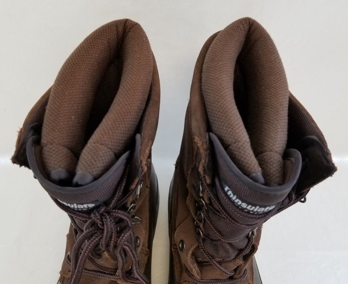 Field & Stream Duck Boots Brown Leather Round Toe Lace Up Thinsulate Lined Sz 10 Top Duck Boots to Keep Your Feet Warm and Dry in 2023 main image 3