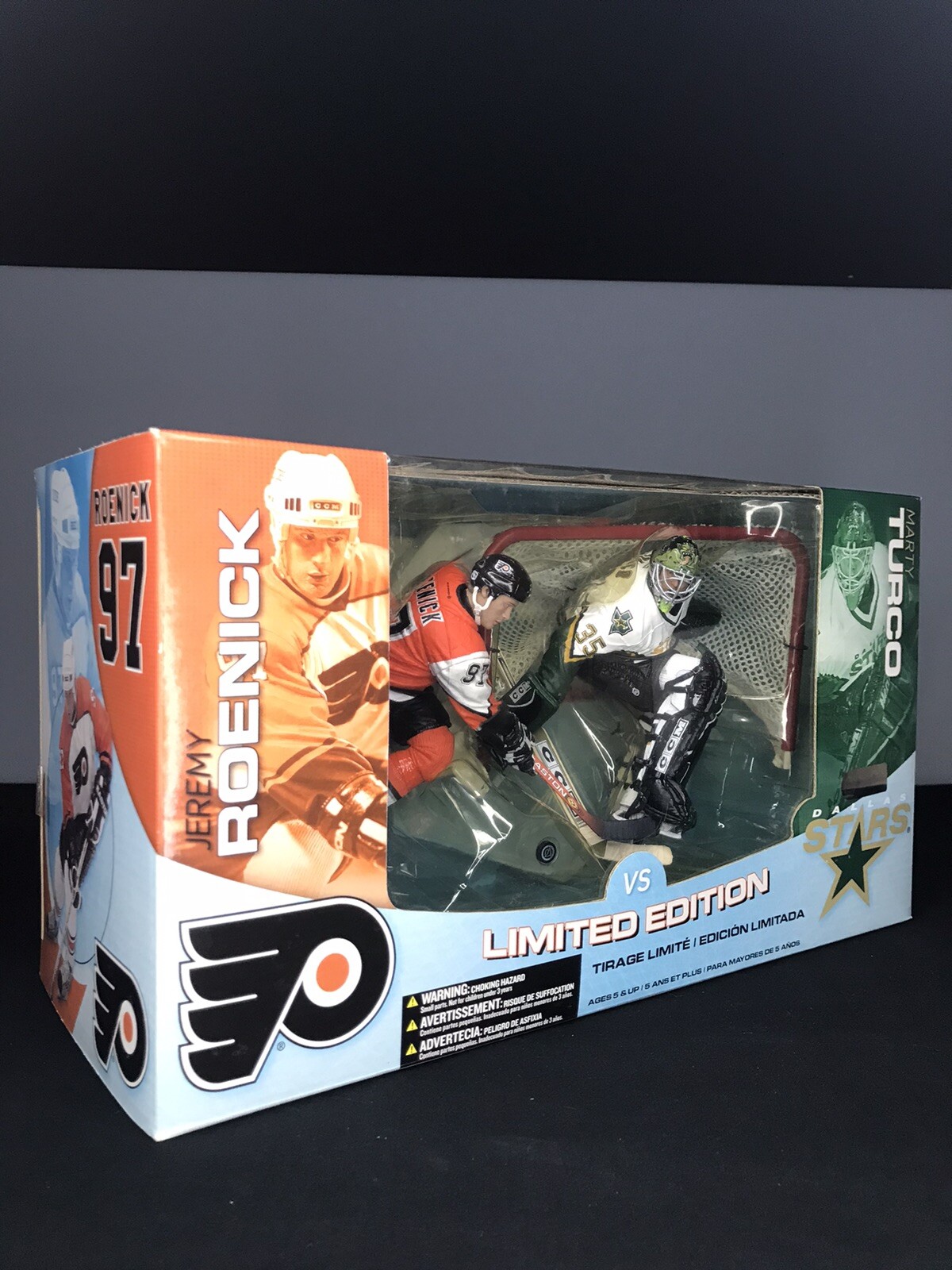 Jeremy Roenick Philadelphia Flyers Marty Turco Dallas Stars NHL McFarlane Figure