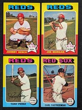 1975 Topps Baseball Star Lot 4 Cards Johnny Bench Joe Morgan Carl Yastrzemski