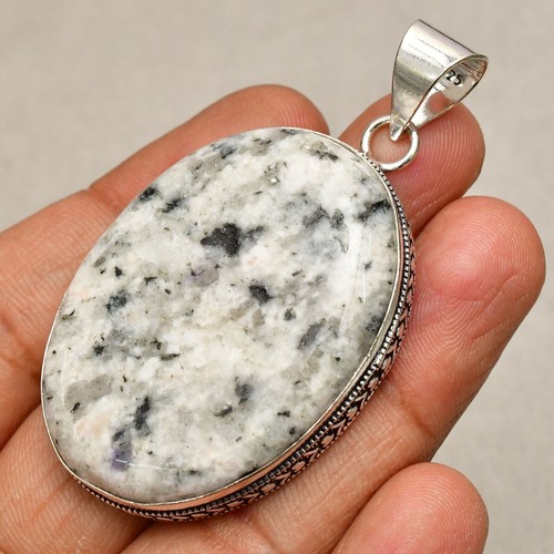 K2 Azurite Gemstone 925 Sterling Silver Handmade Jewelry Pendant 2.24" - Picture 2 of 8
