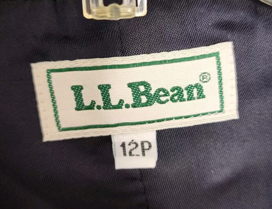 L.L. Bean | Black Blazer Coat Wool Lined Pocket Two Buttons - Size 12P - Image 3 of 4