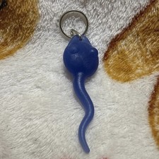 Blue Sperm Keyring