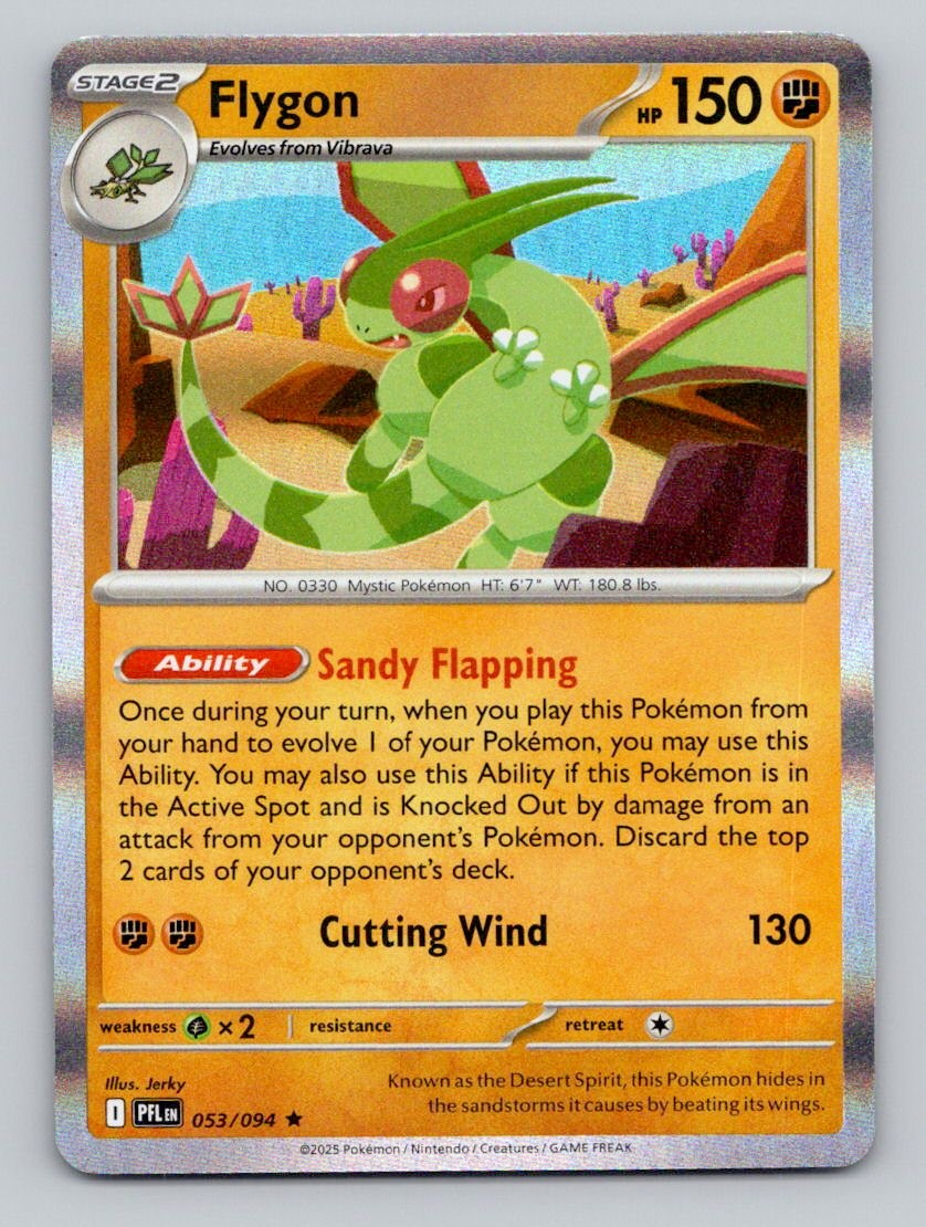 Holo Flygon 053/094 Rare Phantasmal Flames Pokemon