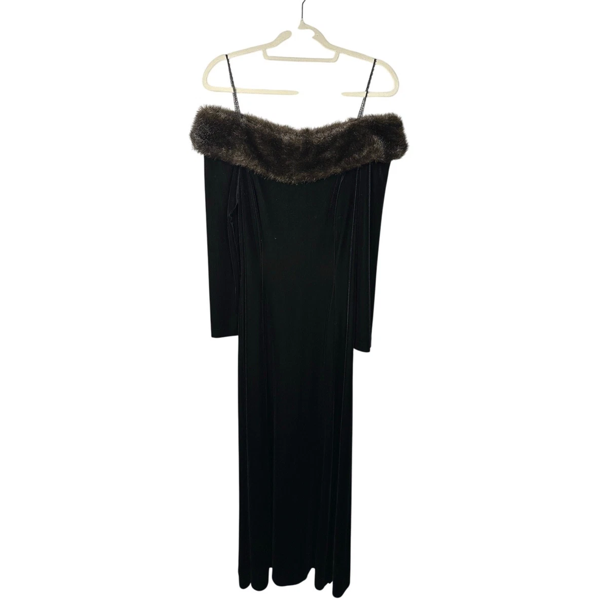 chinese dress ladies Karleigh Faux Fur Knit Maxi Dress - Plum