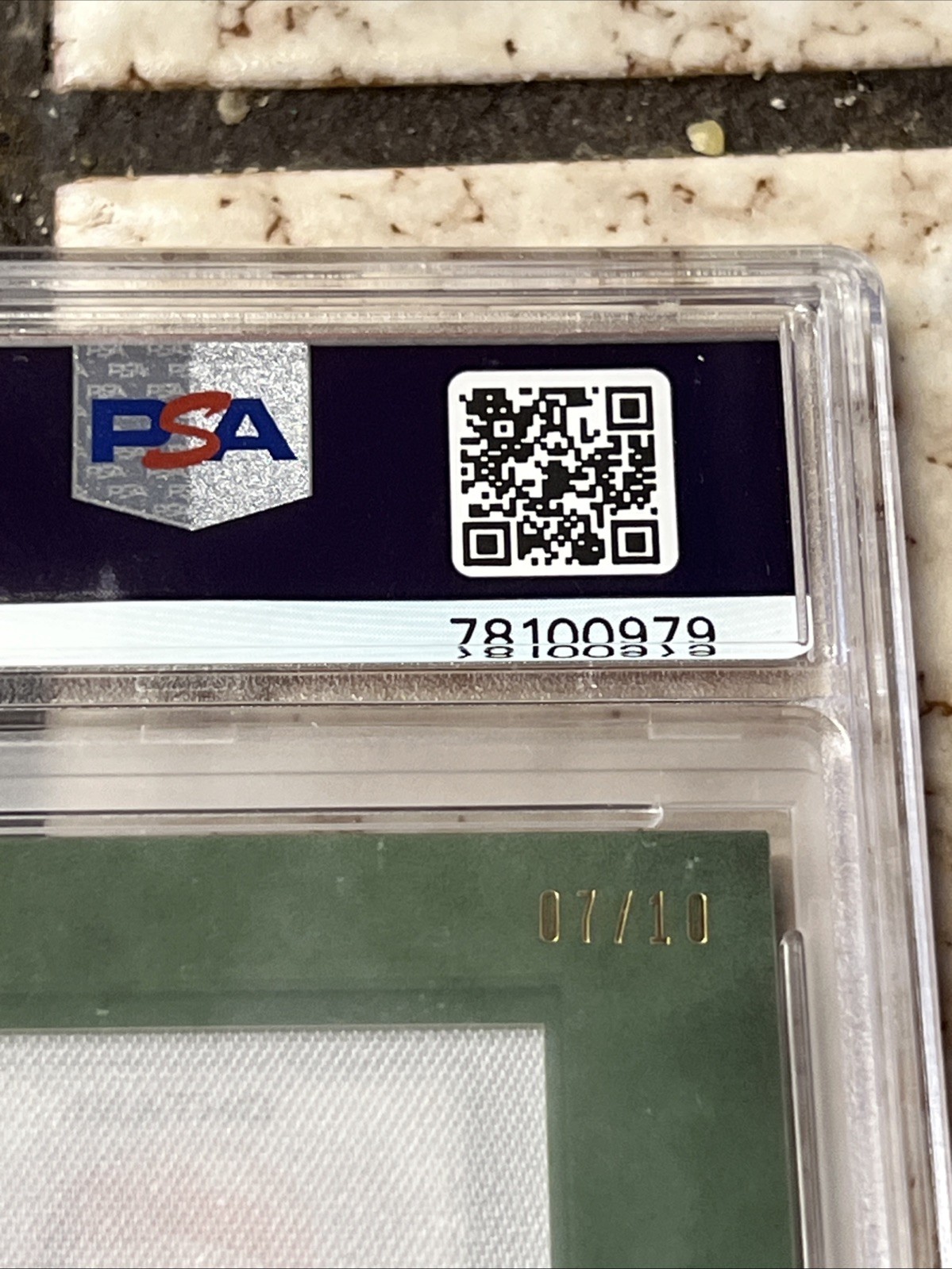 2022 ALLEN & GINTER SHOHEI OHTANI Framed Mini Cloth  #/10 POP 1 PSA 10 view 3
