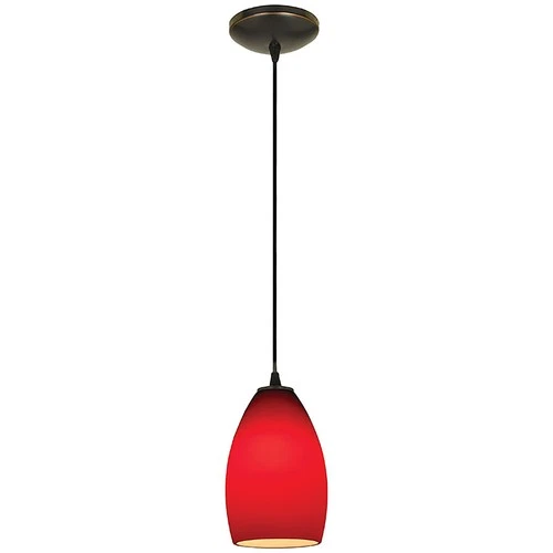 Access Lighting 28012-3C/RED Champagne 1 Light LED Pendant - 5"W - Silver - Picture 5 of 9