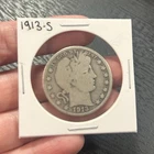 1913-S KEY DATE !! Barber half dollar  90% silver