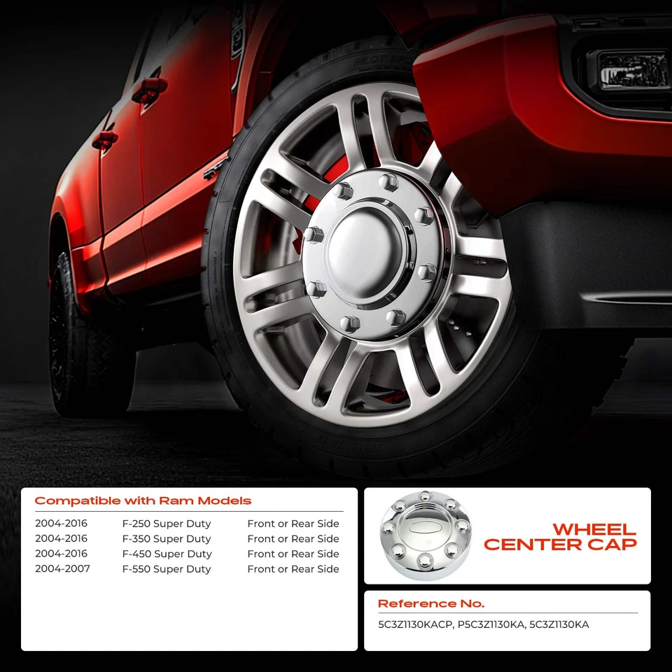 Tapa central rueda delantera o trasera para Ford F-350 F-250 F-450 Super Duty 2004-2016 Foto 2 de 4