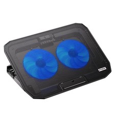 Ultra Slim Laptop Cooling Pad with 2 Quiet Big Fans, 5 Height Adjustable Ergo...