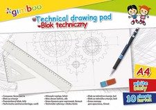5901503686737 Blok techniczny A3, 10 kartek, biay GIMBOO