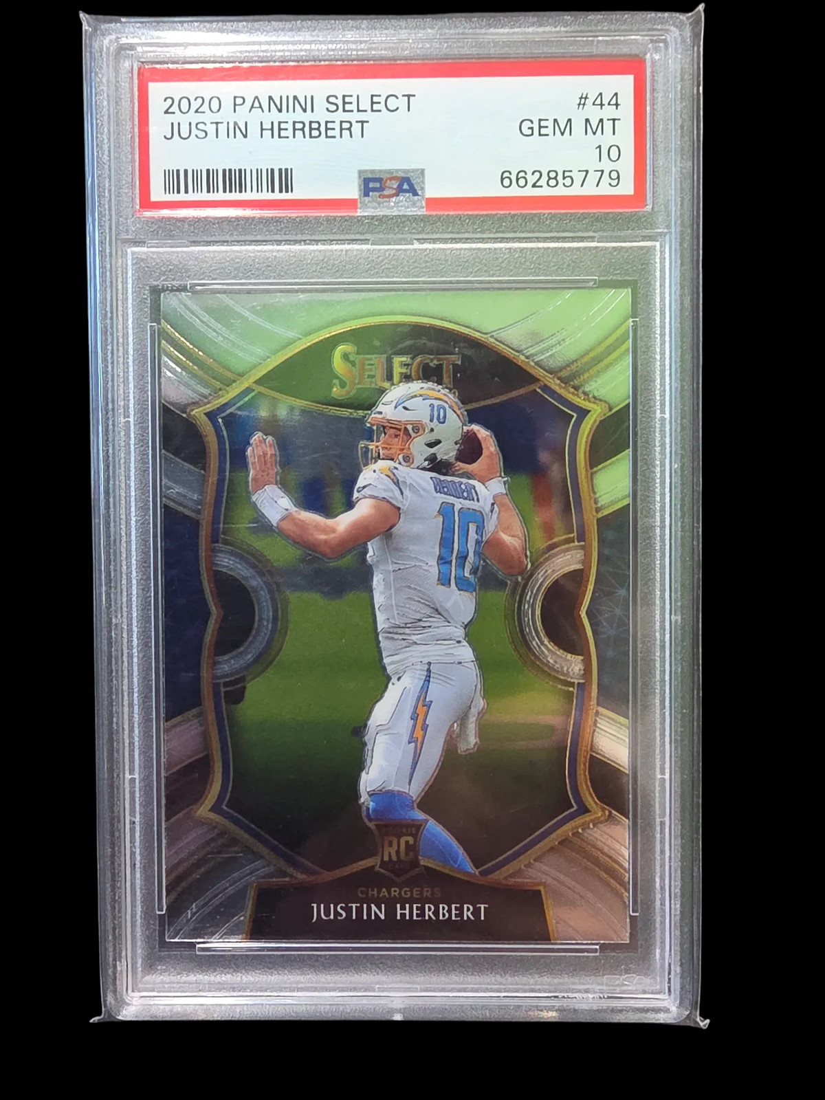 2020 Panini Select Justin Herbert #44 PSA 10