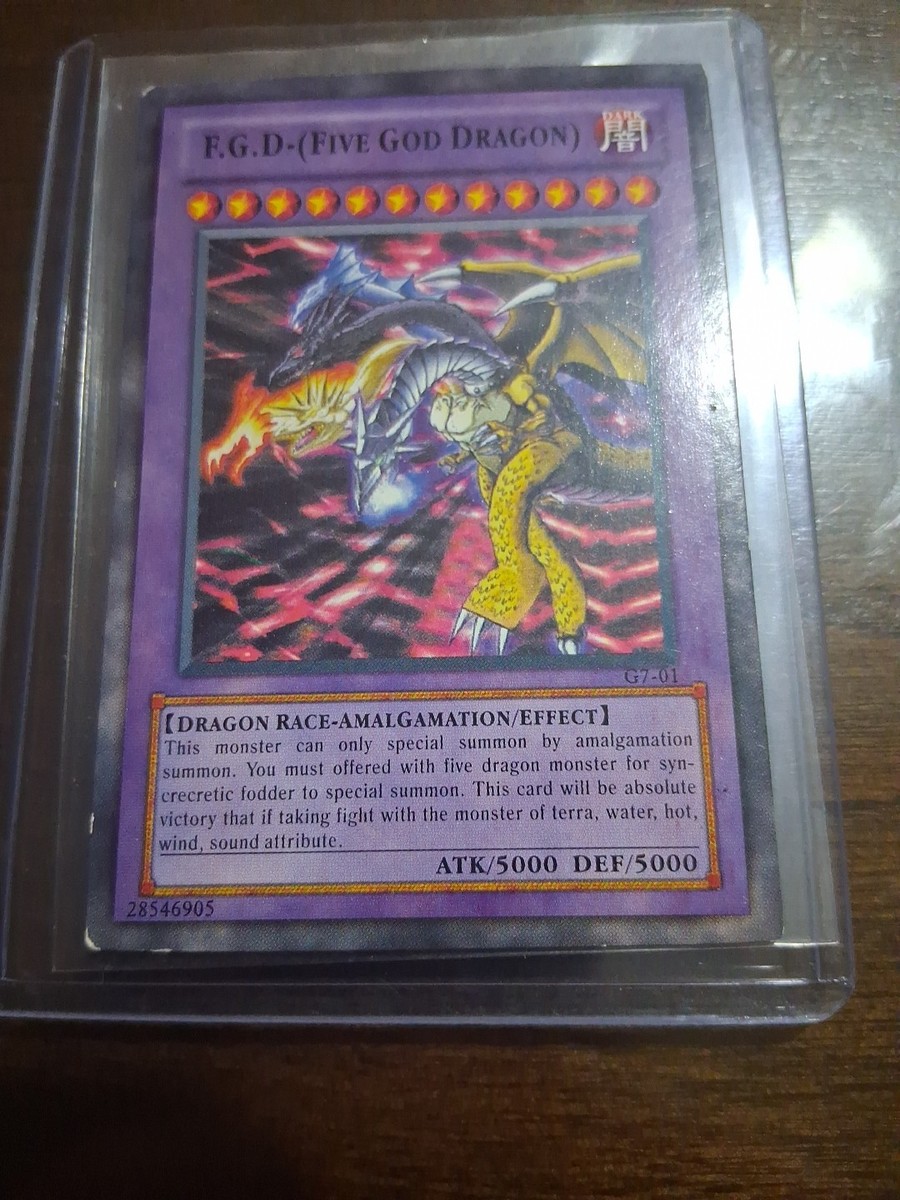 Yugioh - G7-01 - F.G.D Five-headed Dragon Five God Dragon Secret Rare Unlimited | eBay Yugioh - G7-01 - F.G.D Five-headed Dragon Five God Dragon Secret Rare Unlimited | eBay