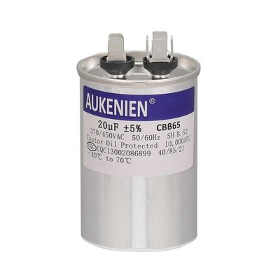 AUKENIEN 20uF 370VAC 450VAC CBB65 Starting Round Capacitor For Fan and Pool Pump