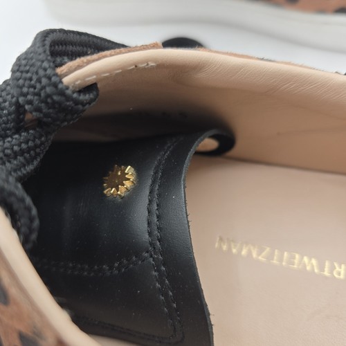 STUART WEITZMAN Daryl Leopard Sneakers Tennis Shoe Animal Print Size 6.5 - Picture 9 of 11