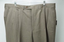 Canali Brown Woven 100 Wool Mens Dress Pants Trousers Sz 60 Brand NEW