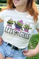Disney Pixar Toy Story Aliens Let's Go Girls Vintage Unisex Tee 140751