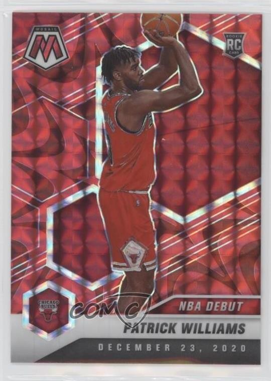 2020-21 Panini Mosaic NBA Debut Reactive Red Prizm Patrick Williams #267 1u6