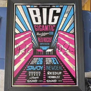 Big Gigantic Rowdytown III Red Rocks Amphitheatre Concert Poster Original Signed